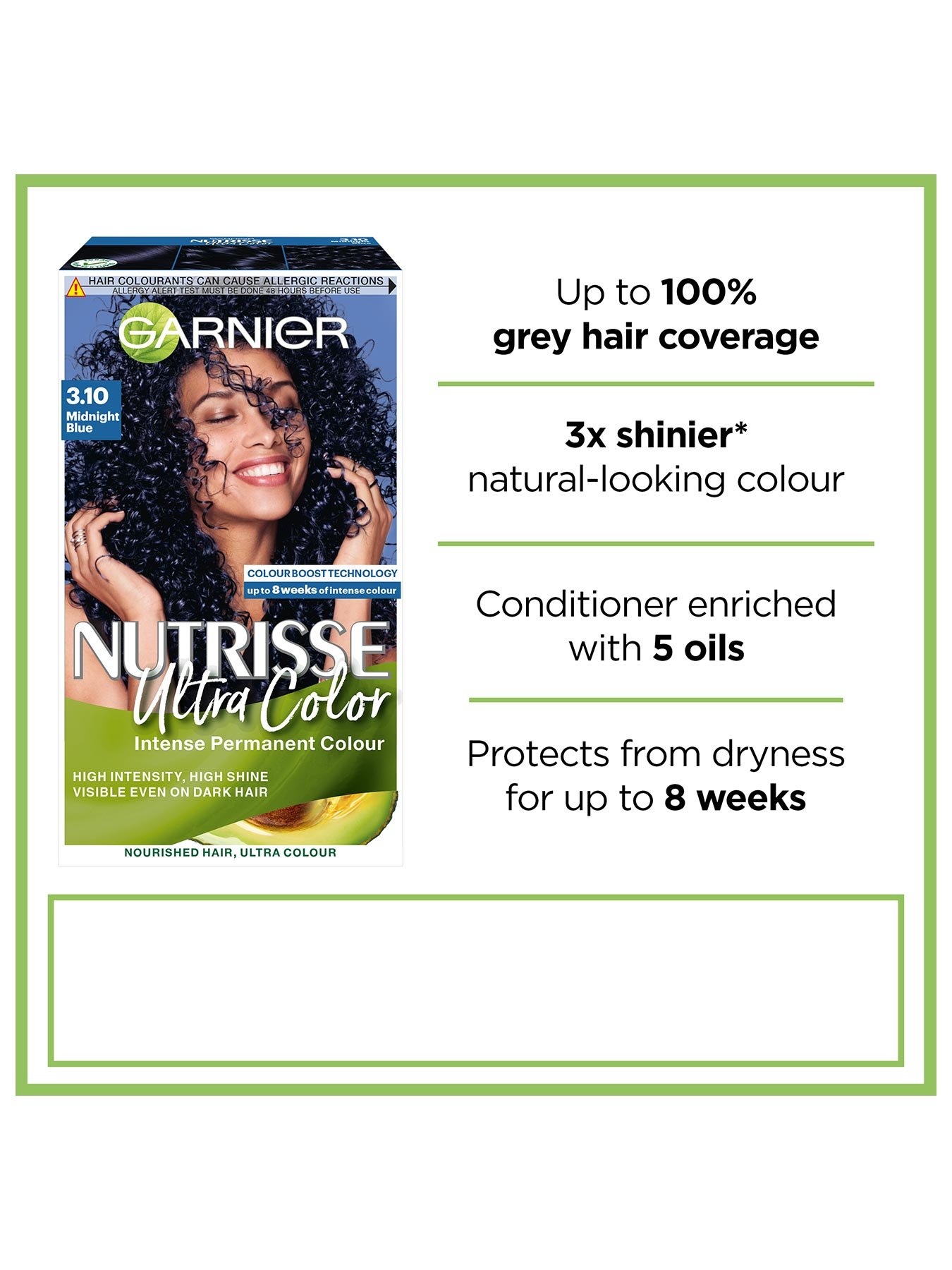 Nutrisse Ultra Color 3.10 front of pack with claims